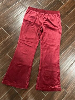 Time and Tru Red Velvet pants